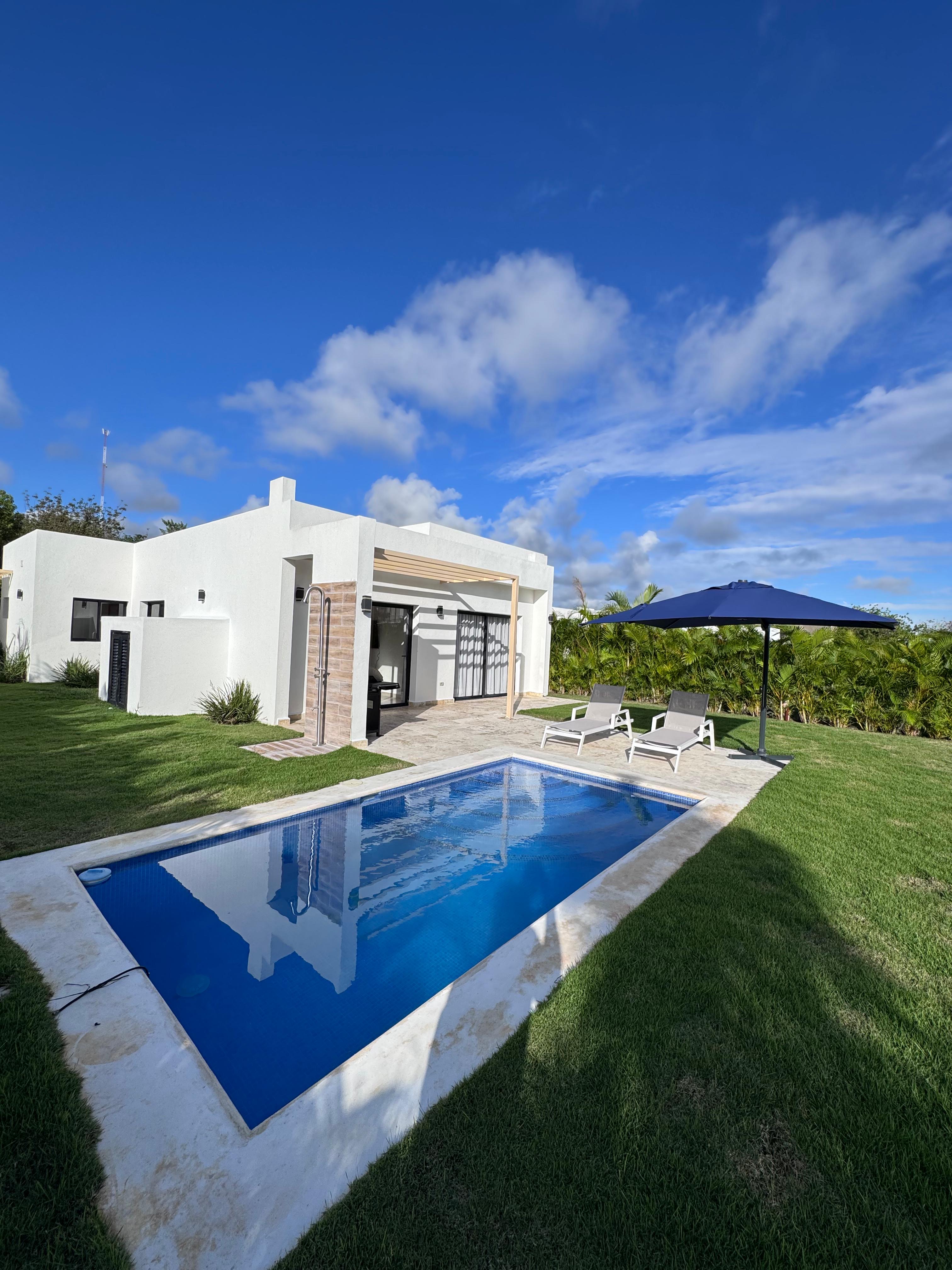 Pool Deck with Loungers & Shower